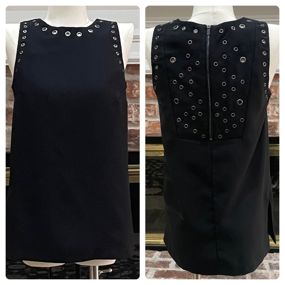Romeo & Juliet Couture black sleeveless top w/grommets / XS /Excellent condition
